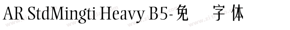 AR StdMingti Heavy B5字体转换